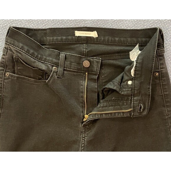 Levis Womens 10 Classic Bootcut Jeans Black Cotton Blend Stretch Mid Rise - Picture 8 of 11